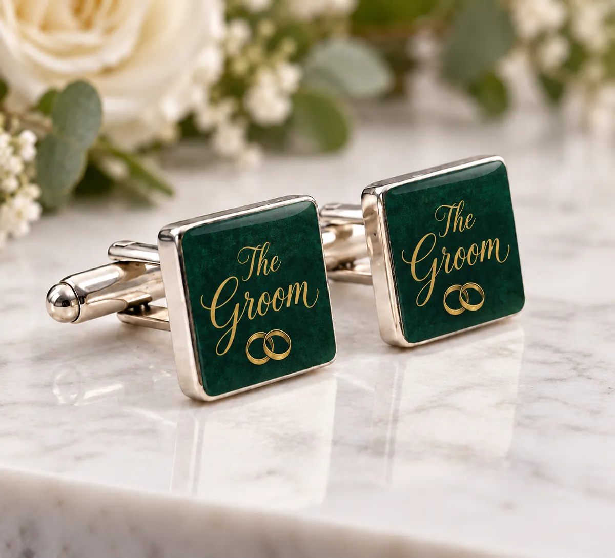 Wedding Cufflinks | Groom & Groomsmen Gifts printed with a groom design