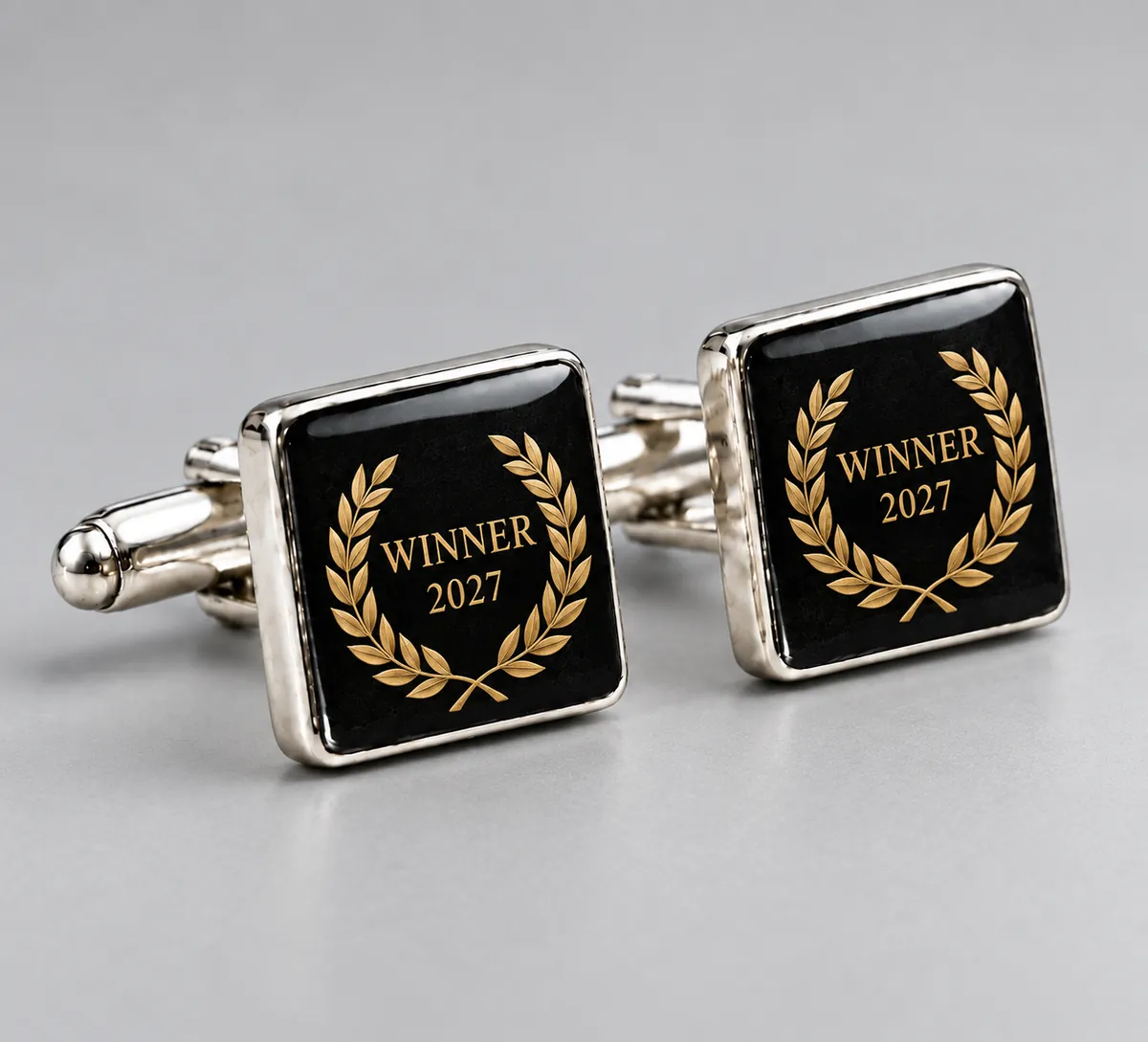 Corporate and Bulk Personalised Cufflinks printed with a awards night design