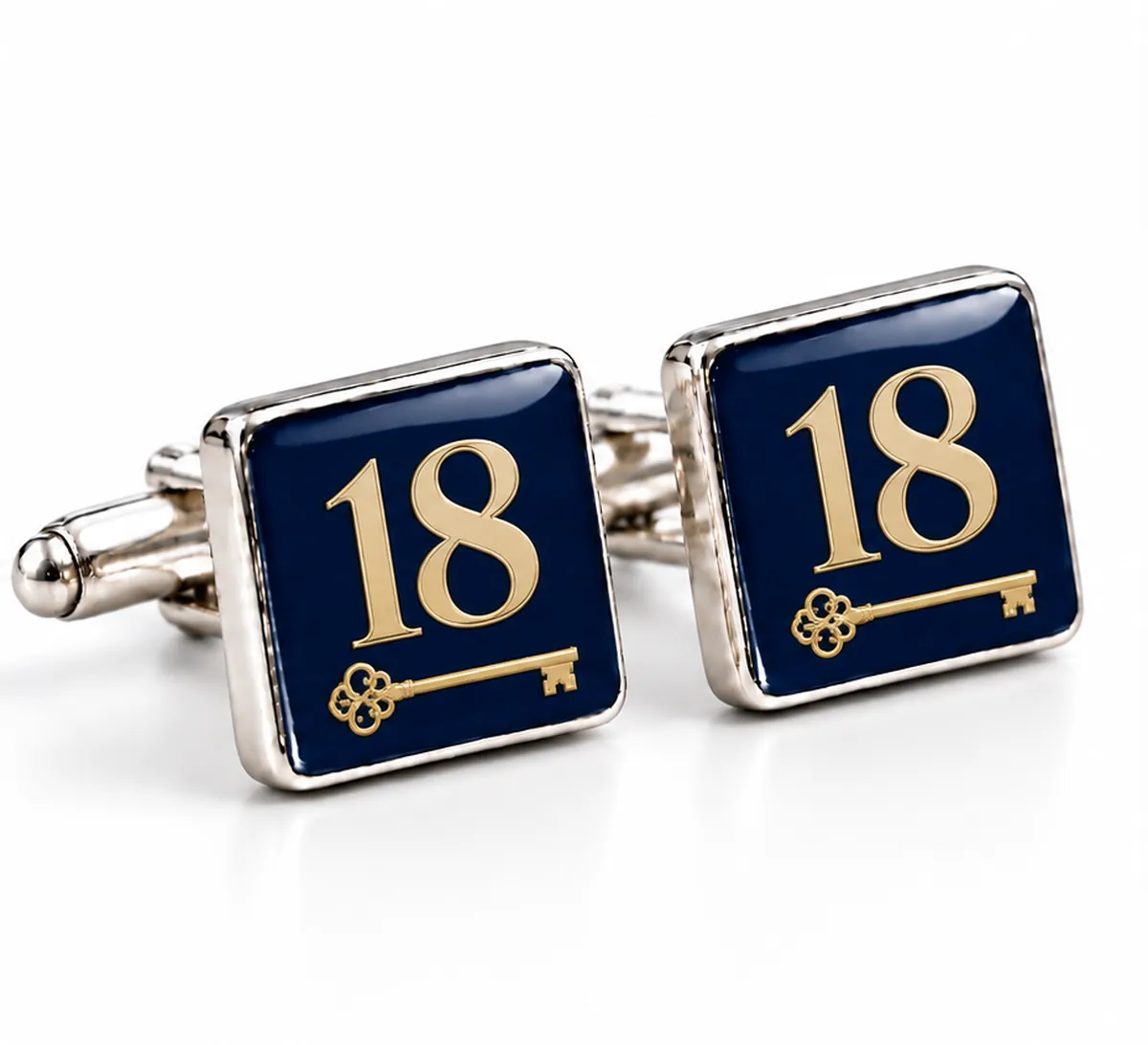 Personalised Birthday Cufflinks printed with a 18th birthday design