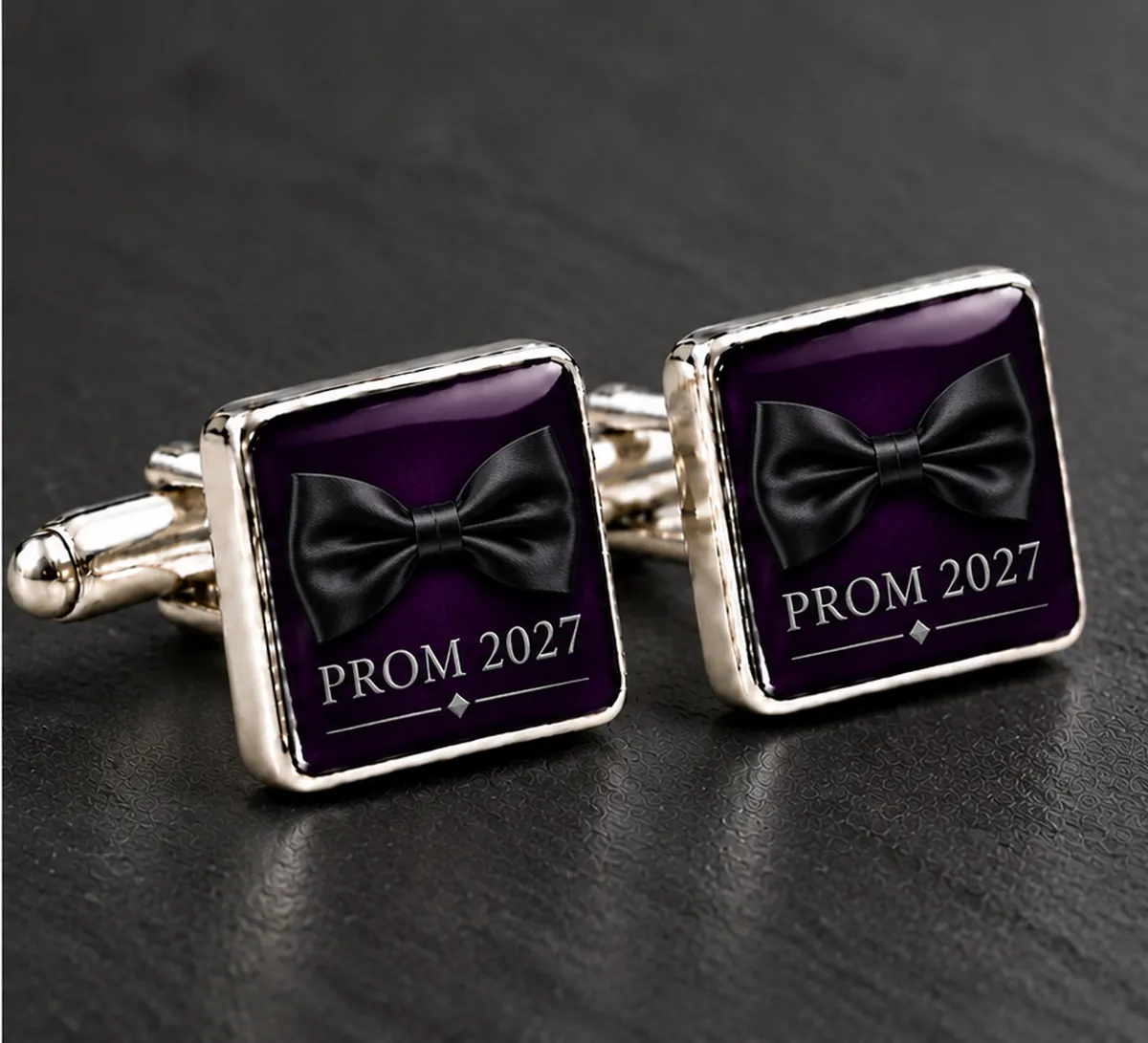 Personalised Prom Cufflinks printed with a prom design