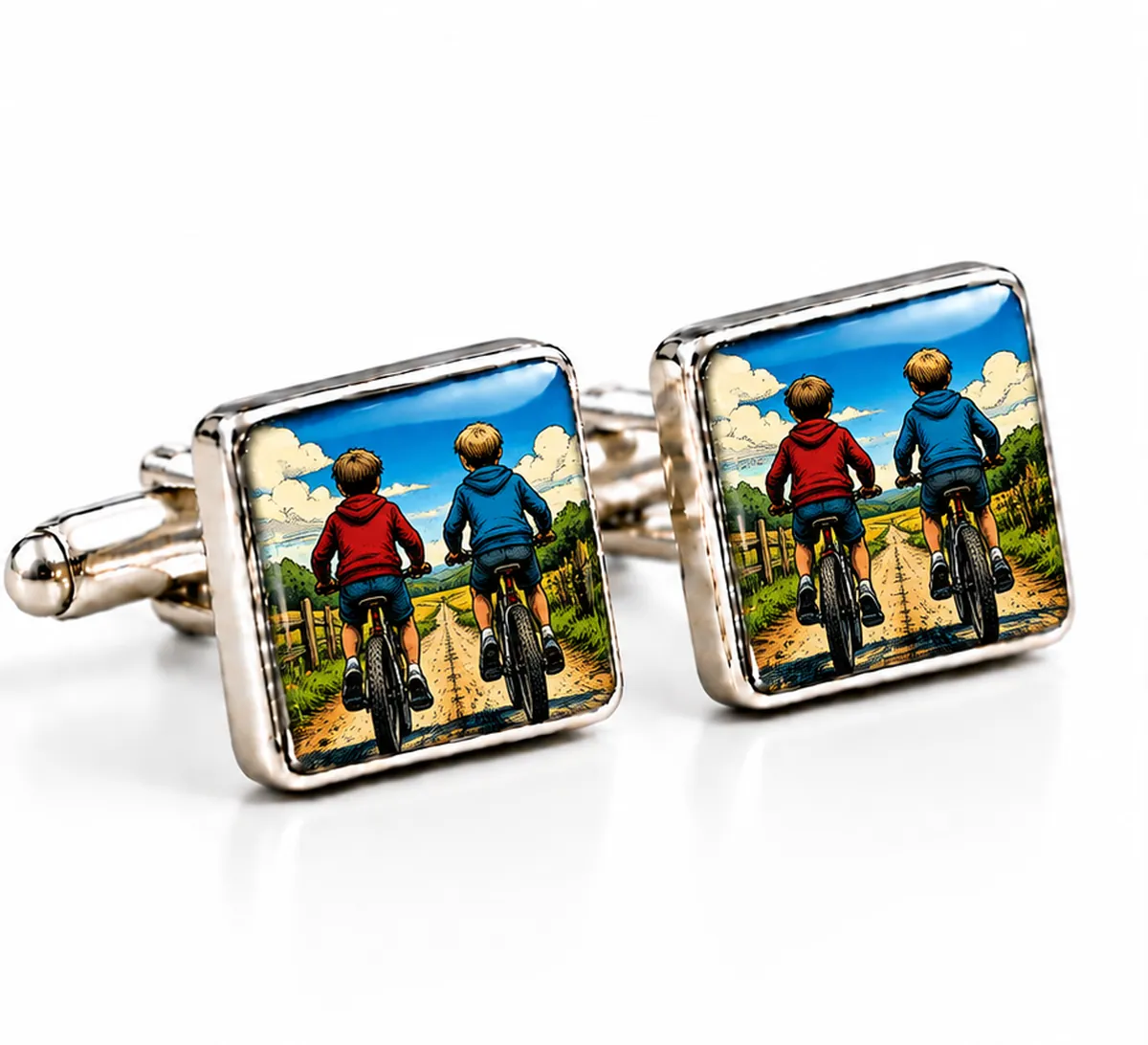 Stag Do Cufflinks printed with a brother design