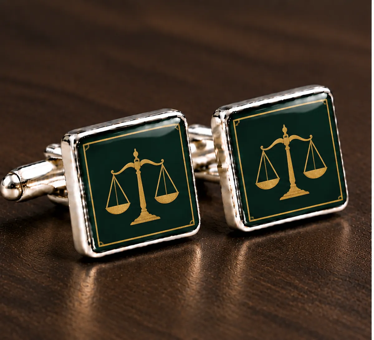 Personalised Lawyer Cufflinks printed with a lawyer design