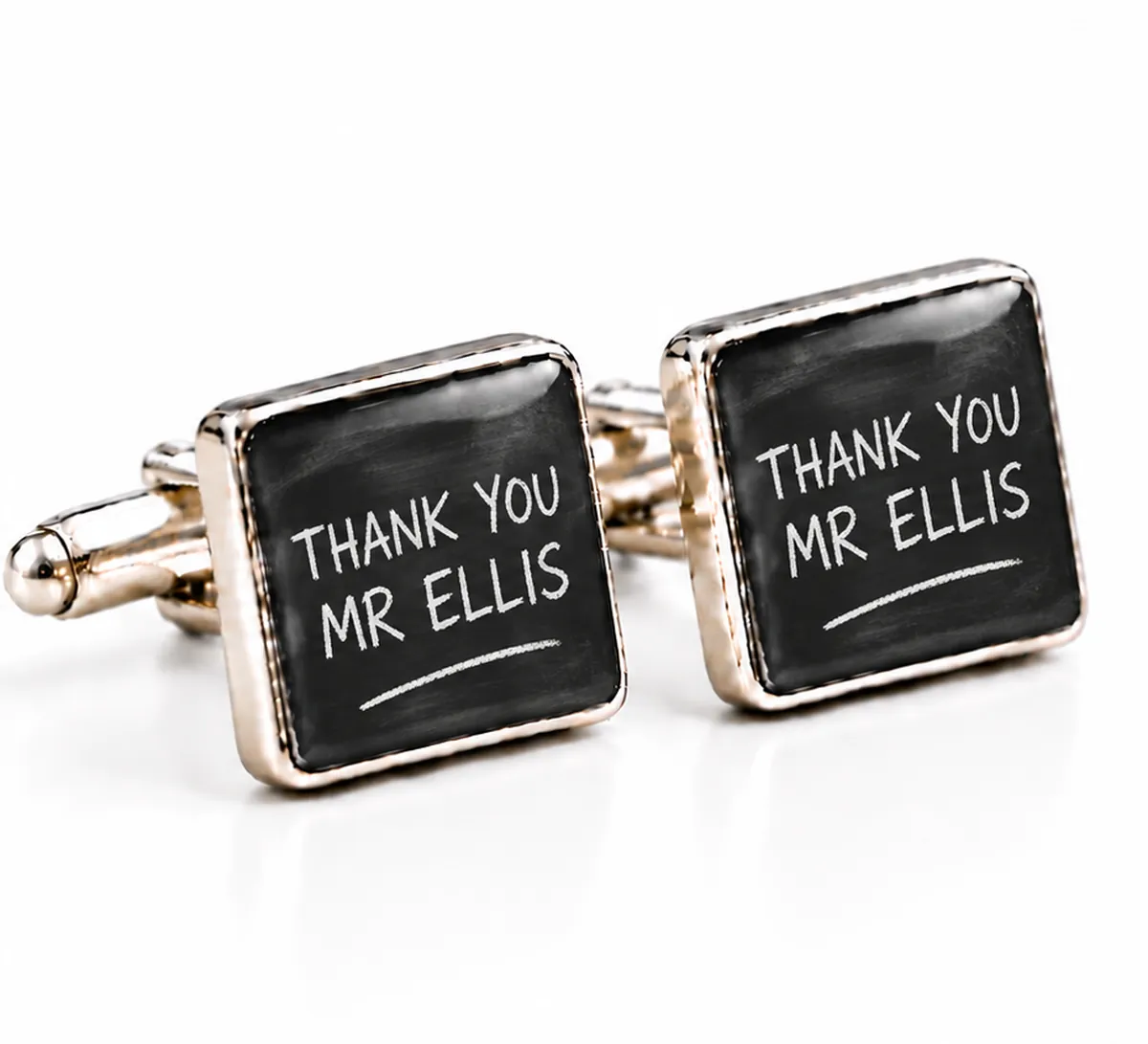Personalised Teacher Cufflinks printed with a teacher design