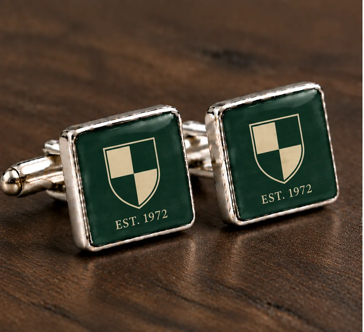 Corporate and Bulk Personalised Cufflinks printed with a sports club design
